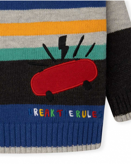 Kid's Gray Tricot Sweater Connect