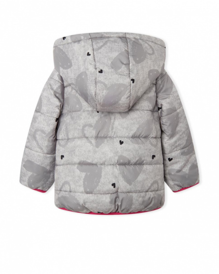 Girl's Gray Quilted Parka Connect