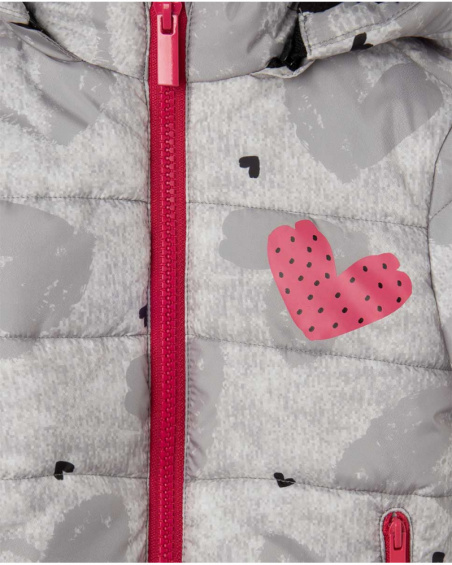 Girl's Gray Quilted Parka Connect
