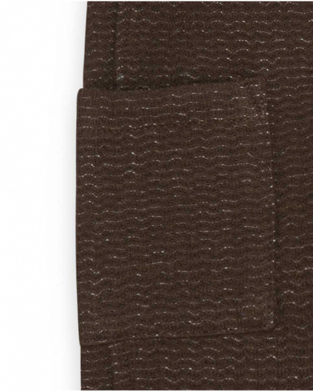 Boy's Brown Knitted Pants Dog'S Mix