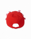 Red twill cap for girl Beach Day