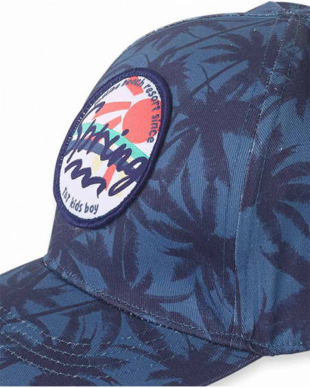 Spring Break boy's blue twill cap