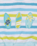 Blue striped knit romper for boy Turtles