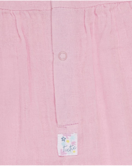 Pink flat jumpsuit for girl Turtles