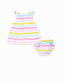 Striped knit dress for girl Turtles