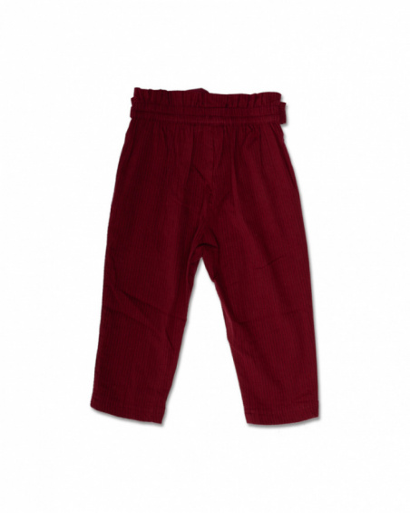 Maroon Eco-Safari girl trousers