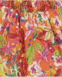 Orange poplin skirt for girl Eco-Safari