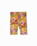 Girl's printed knitted pirate legging Eco-Safari