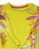 Yellow knit T-shirt for girl Eco-Safari