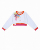 White knitted jacket for girl Eco-Safari