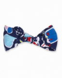 Blue dot print headband for girl Beach Day