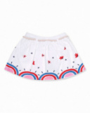 White poplin skirt for girl Beach Day