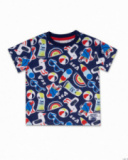 Boy's blue knit T-shirt Beach Day