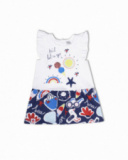 White knit dress for girl Beach Day