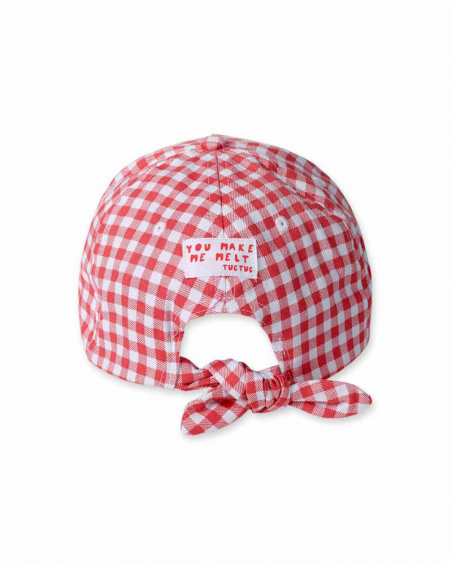 Gingham knit cap for girl Really Sweet