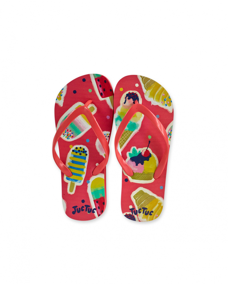 Red flip flops for girl Really Sweet