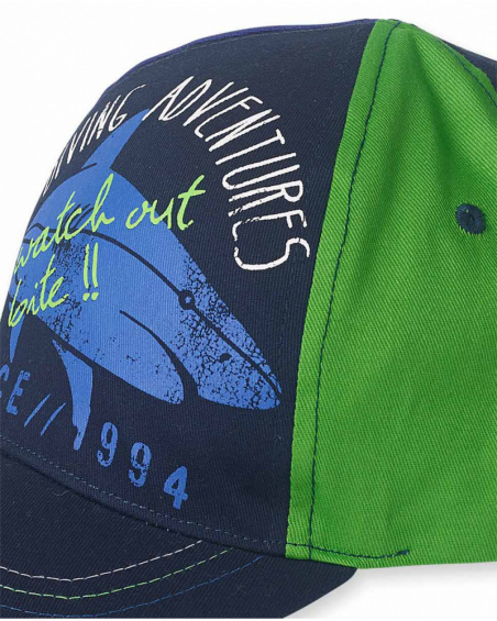 Diving Adventures boy's blue twill cap