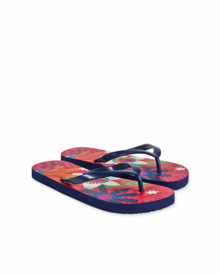 Amazonia girl pink flip flops