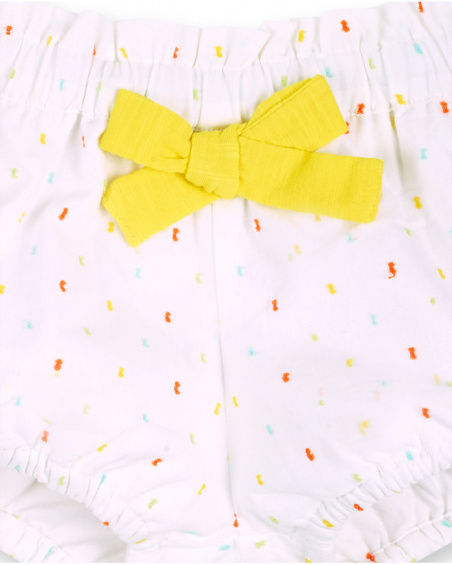 Yellow poplin knit set for girl Sunday