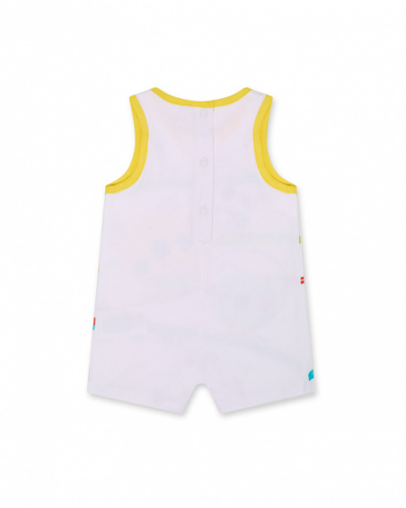 Sunday boy's white knit romper