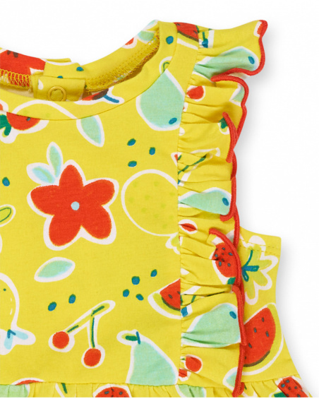 Printed knit dress for girl Sunday