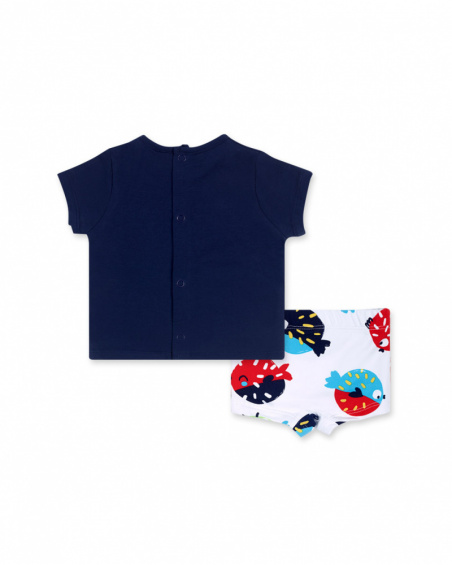 Blue white bathroom set for boy Blub