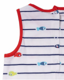 White striped knit romper for boy Blub