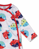 White knit romper for boy Blub