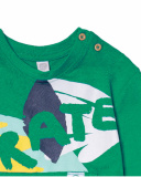 Green knit T-shirt for boy Treasure Island