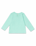 Green knitted printed T-shirt for girl Treasure Island