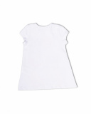 White printed knit dress for girl Treasure Island