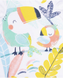 White printed knit dress for girl Treasure Island