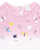White knit T-shirt for girl Tiny Critters