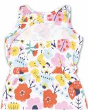 White knitted printed jumpsuit for girl Tiny Critters