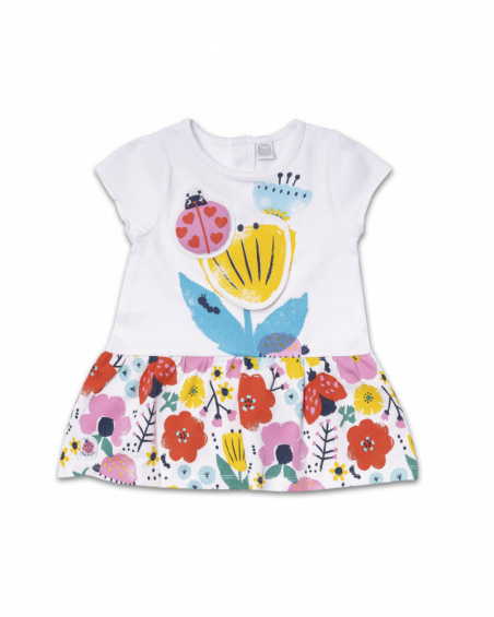 White knitted dress for girl Tiny Critters