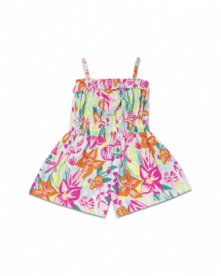 Seashell printed jersey jumpsuit for girl