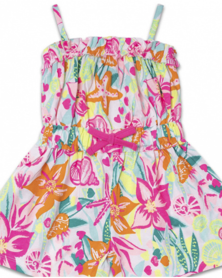 Seashell printed jersey jumpsuit for girl