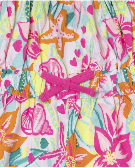 Seashell printed jersey jumpsuit for girl