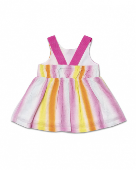 Multicolored flat dress for girl Seashell