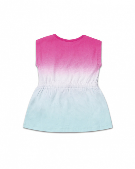 Seashell girl's tie-dye knit dress