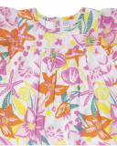 Girl's printed poplin dress Seashell