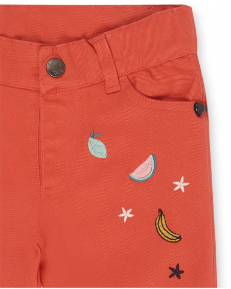Juicy girl's red twill trousers