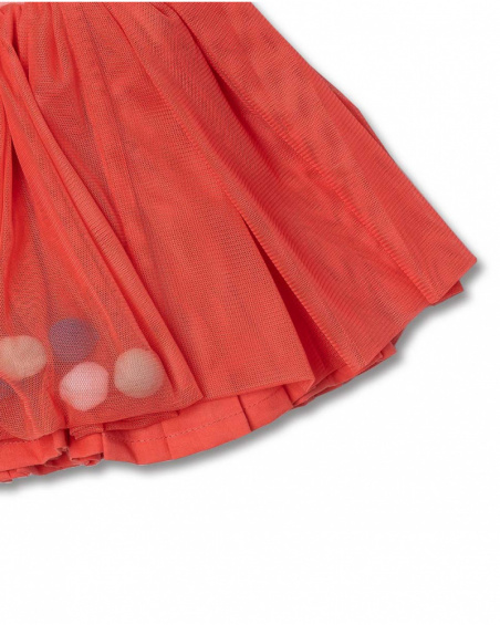 Red crepe and poplin skirt for girl Juicy