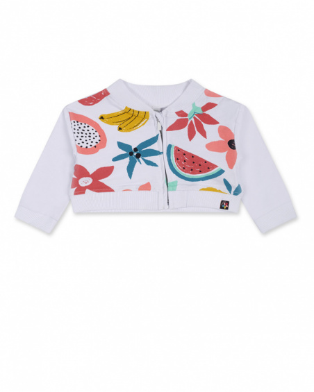 Juicy girl's white fleece jacket