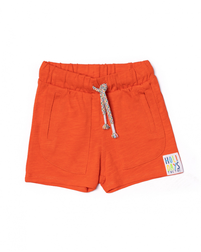 Red knit Bermuda shorts for boy Holidays