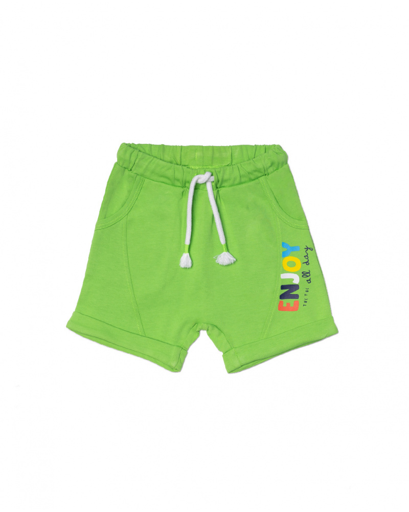 Green knit Bermuda shorts for boy Holidays