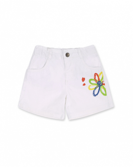 Holidays girl's white denim shorts