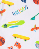White knit t-shirt with print for boy Holidays