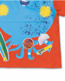 Red knit T-shirt for boy Holidays