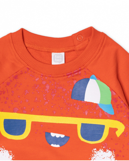 Red fleece sweatshirt for boy Holidays